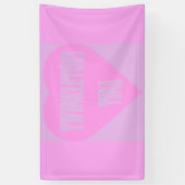 Banderoles Jumeaux Tina rose et mauve coeur pastels (Vertical)