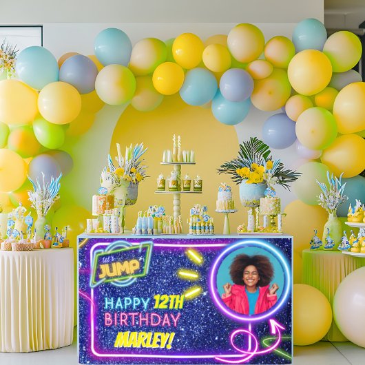 Banderoles Jump Party Bounce Neon Trampoline Park