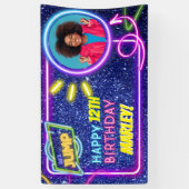 Banderoles Jump Party Bounce Neon Trampoline Park (Vertical)