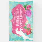 Banderoles Jumping Unicorn Filles brillantes Anniversaire (Vertical)