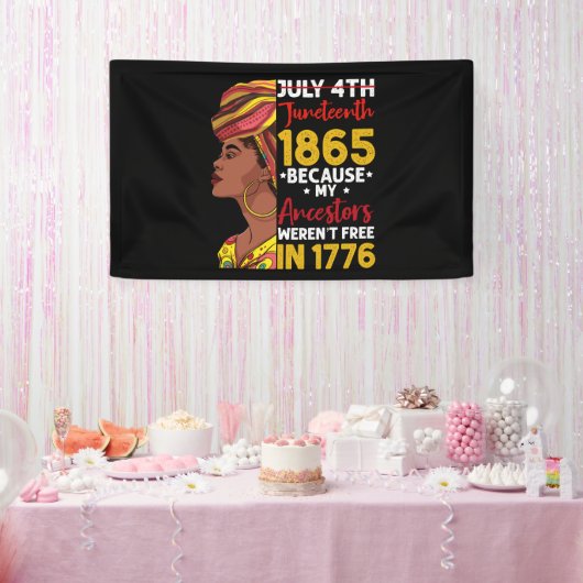 Banderoles Juneteenth Parce que mes ancêtres n'étaient pas li (Fête)