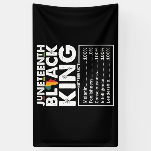 Banderoles Junetten Black King Faits nutritionnels Melanin (Vertical)
