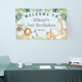 Banderoles Jungle animaux bleu garçon 1er anniversaire signe  (Salon professionnel)