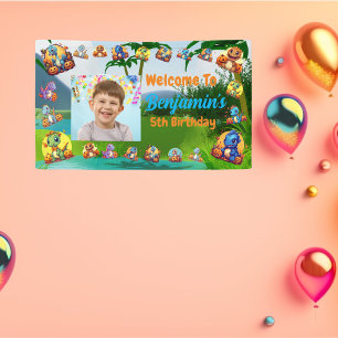 Banderoles Jungle Baby Dino Anniversaire de enfant Party