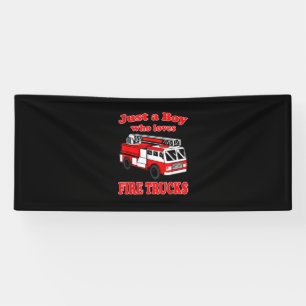 Banderoles Juste Garçon qui aime Firetruck & Toddler Firefig