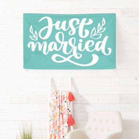 Banderoles Juste marié (En situation)