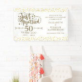 Banderoles Juste marié 50ème Mariage Anniversaire Affiche de  (En situation)