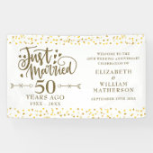 Banderoles Juste marié 50ème Mariage Anniversaire Affiche de  (Horizontal)