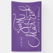 Banderoles Juste marié | Ajouter votre nom et votre date (Vertical)