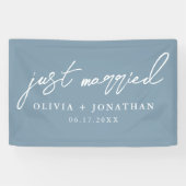 Banderoles Juste marié Élégant Mariage de script de calligrap (Horizontal)