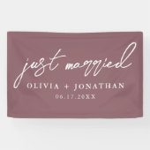 Banderoles Juste marié Élégant Mariage de script de calligrap (Horizontal)