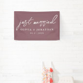 Banderoles Juste marié Élégant Mariage de script de calligrap (Insitu)