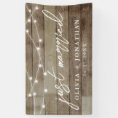 Banderoles Juste Marié Élégante Calligraphie Mariage rustique (Vertical)