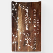 Banderoles Juste Marié Élégante Calligraphie Mariage rustique (Vertical)