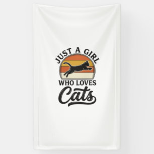 Banderoles Juste une fille qui aime les chats Design de chat