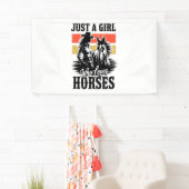 Banderoles Juste une fille qui aime les chevaux (3) (En situation)