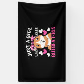 Banderoles Juste Une Fille Qui Aime Les Cochons De Guinée (Vertical)