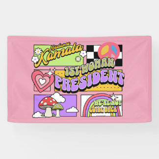 Banderoles Kamala Harris 1ère femme Présidente Inauguration