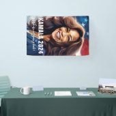 Banderoles Kamala Harris 2024 Ne pas revenir à l'art graphiqu (Salon professionnel)