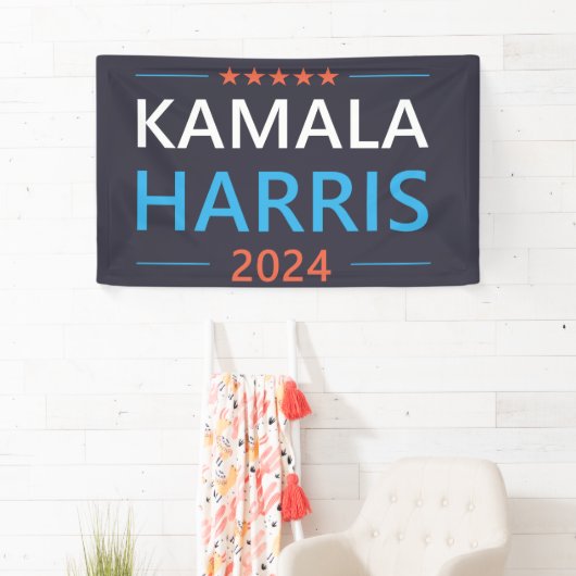 Banderoles Kamala Harris 2024 pour le président (En situation)