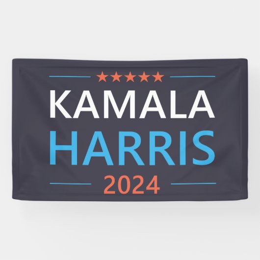 Banderoles Kamala Harris 2024 pour le président (Horizontal)