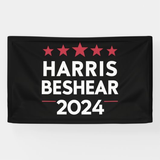 Banderoles Kamala Harris Andy Beshear 2024 Harris Beshear 202 (Horizontal)