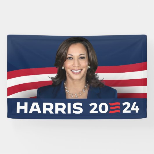 Banderoles Kamala Harris pour le président 2024 (Horizontal)