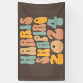Banderoles Kamala Harris Shapiro Wavy Text Retro tendance (Vertical)