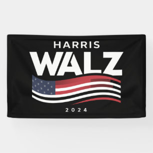 Banderoles Kamala Harris Tim Walz Valse 2024 Election