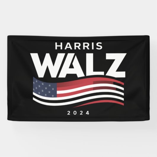Banderoles Kamala Harris Tim Walz Valse 2024 Election (Horizontal)