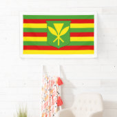 Banderoles Kanaka Maoli - drapeau de l'indépendance d'Hawaï (En situation)