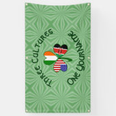 Banderoles Kenya Irlande USA Shamrock Drapeau personnalisé (Vertical)