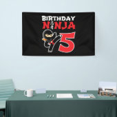 Banderoles Kids Birthday Ninja (Salon professionnel)
