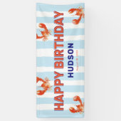 Banderoles Kids Lobster Happy Birthday (Vertical)