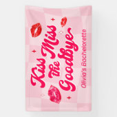 Banderoles Kiss The Miss Goodbye Bachelorette Bienvenue (Verticale)