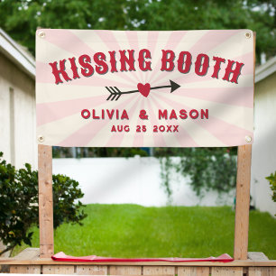 Banderoles Kissing Booth Photo Mariage Carnaval Vintage 
