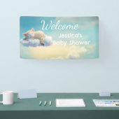 Banderoles Kitten Sur Un Baby shower Nuageux (Salon professionnel)