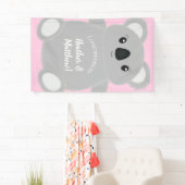 Banderoles Koala Baby shower fille (En situation)