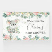 Banderoles Koala Floral Eucalyptus Verdure Bienvenue Contexte (Horizontal)
