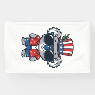 Banderoles Koala patriotique art vectoriel style vintage_1