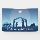 Banderoles La Bible de Noël religieuse Verse Nativité Scène (Horizontal)