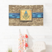 Banderoles La boussole Carré égyptienne à pyramide (En situation)