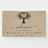 Banderoles La collection Rustic Heart Tree Mariage (Horizontal)