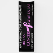 Banderoles La conscience | de cancer du sein personnalisent (Vertical)