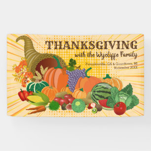 Banderoles La Corne d'abondance de Cornucopia de Thanksgiving