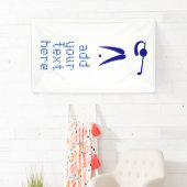 Banderoles La coutume blanche bleue de style de joueur de (En situation)