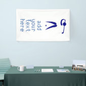 Banderoles La coutume blanche bleue de style de joueur de (Salon professionnel)