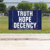 Banderoles La décence de l'espoir de vérité | Harris Walz Blu (En situation)
