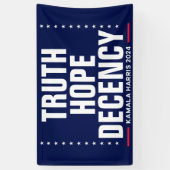 Banderoles La décence de l'espoir de vérité | Harris Walz Blu (Vertical)