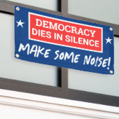 Banderoles La Démocratie Mort Dans Le Silence (Bâtiment extérieur)